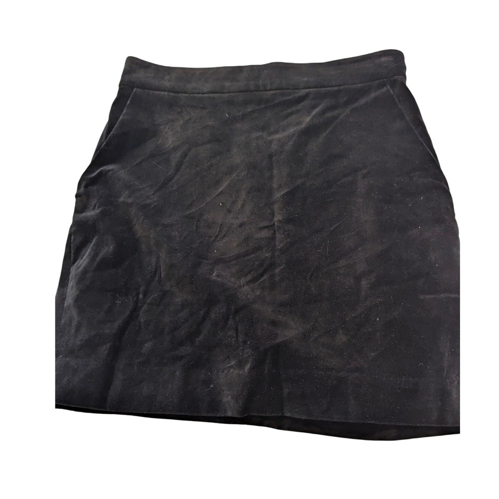 & Other Stories Black Velvet Mini‎ Skirt Size 36 / 4 Pockets Lined
